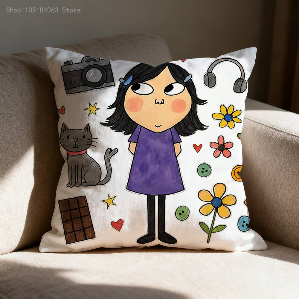 CCharlieS LLola Pillow Case For Sofa Decor Car Office Room Printing Cushion Cover Decorations and Protector