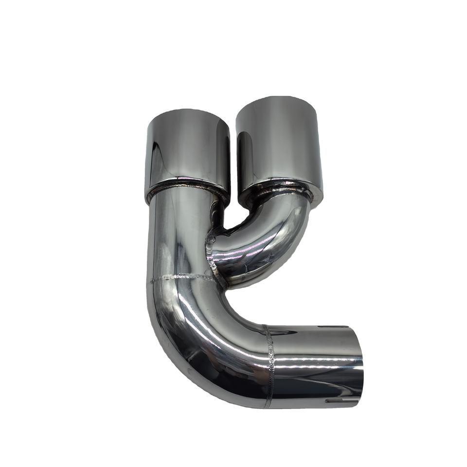 BMW H-type Universal 304 Stainless Steel Polished Exhaust Muffler Tailpipe
