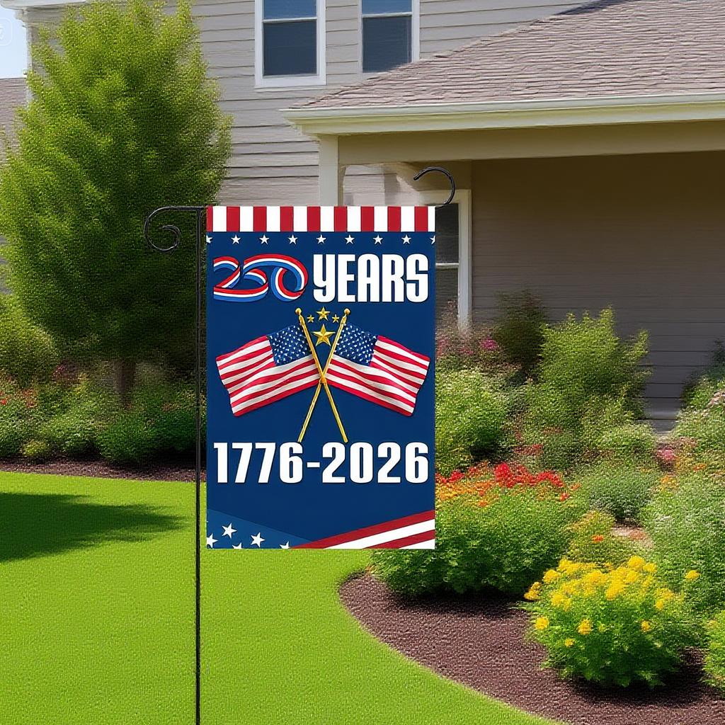 The 250th Anniversary Of The Founding Of The United States Of America, The Garden Flag, The Patriotic Cross Flag,