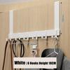 Portable Storage Hooks 6 Hooks Hanging Rack Door Hanger Hook Coat Hat Towel Hanger Storage Holder