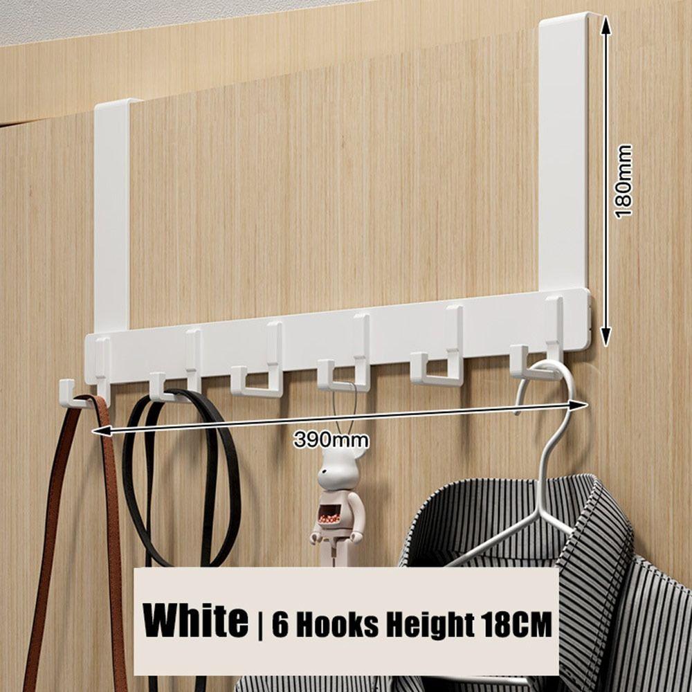 Portable Storage Hooks 6 Hooks Hanging Rack Door Hanger Hook Coat Hat Towel Hanger Storage Holder