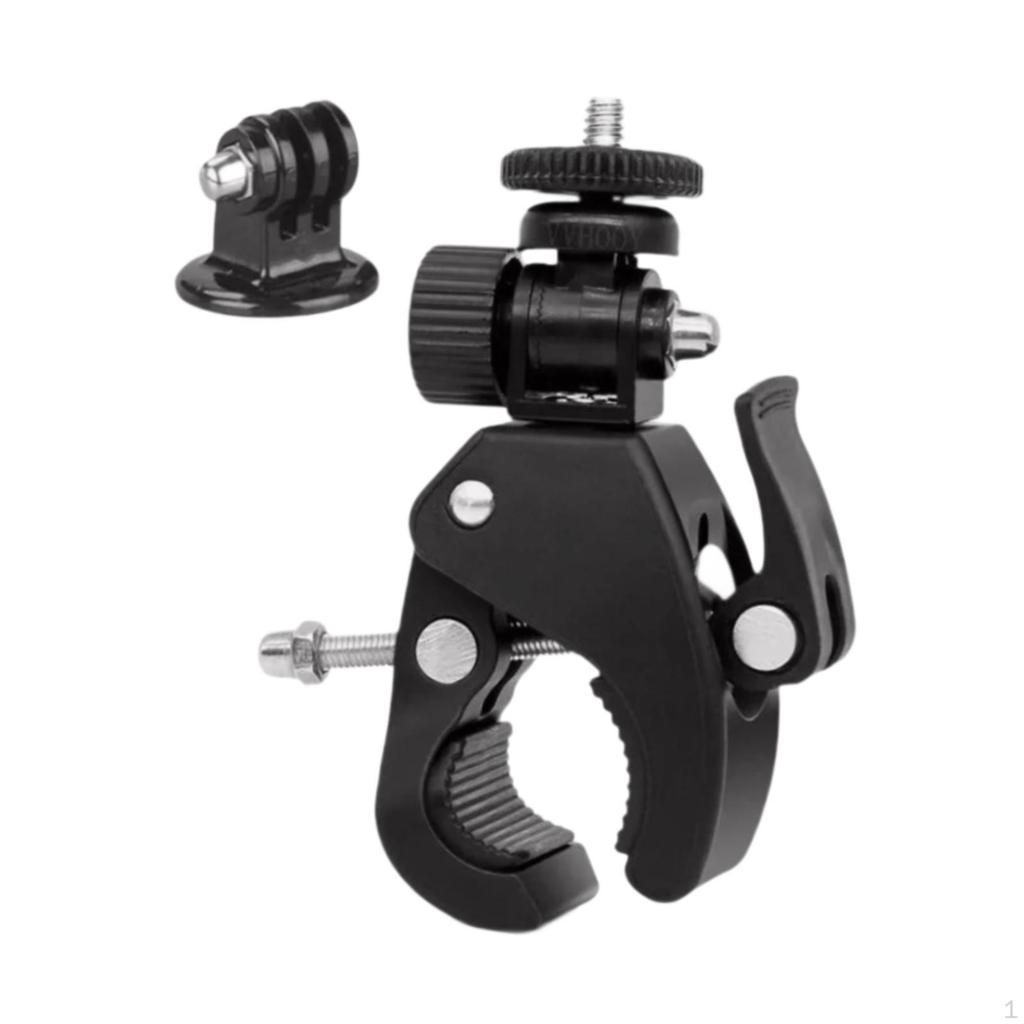 Motorcycle Camera Mount for Action Bike Handlebar Reliable Bracket Support O Shaped Clamp