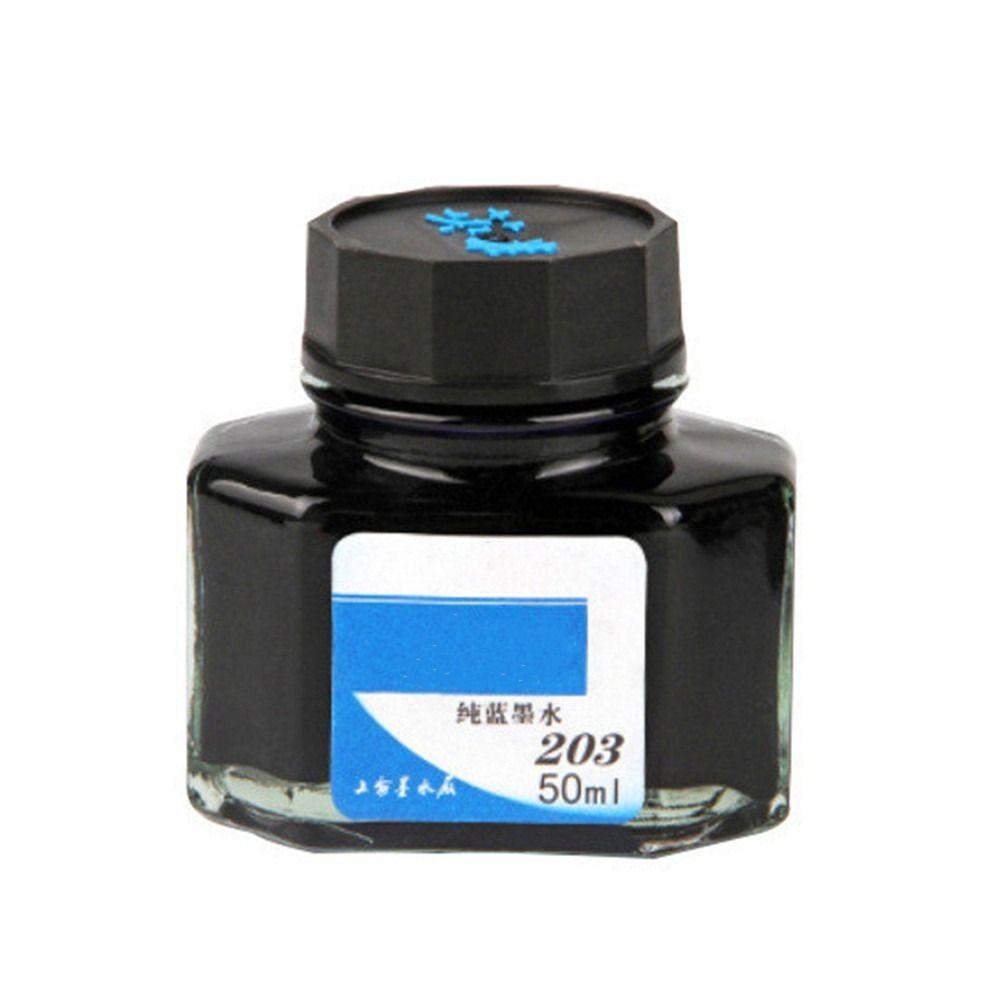 Шестигранные чернила для перьевой ручки в стеклянном флаконе - 50 мл, Красные, Синие, Черные для студентов и любителей канцелярских товаров