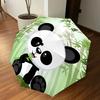 1PC panda bamboo Automatic Open/Close Umbrella with Windproof, 8-Rib Sturdy Canopy, Durable Ribs, Fashionable Design1335A