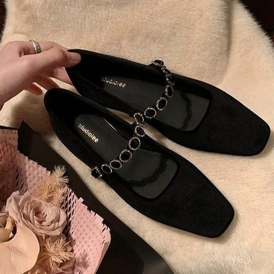 Модные туфли Мэри Джейн на толстом каблуке, элегантные, классические, в стиле ретро, с квадратным носком, удобные, мягкие, с мелким вырезом, на низком каблуке, женские туфли