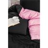 White Square Anthracite Single Duvet Cover Set With Rubber Sheet And 1 Pillow Case