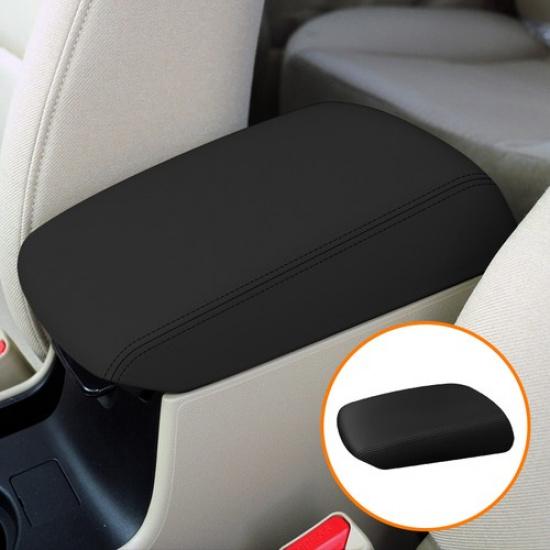 Synthetic Leather Black Stitch Center Console Lid Cover For Mazda 3 Axela 06-12