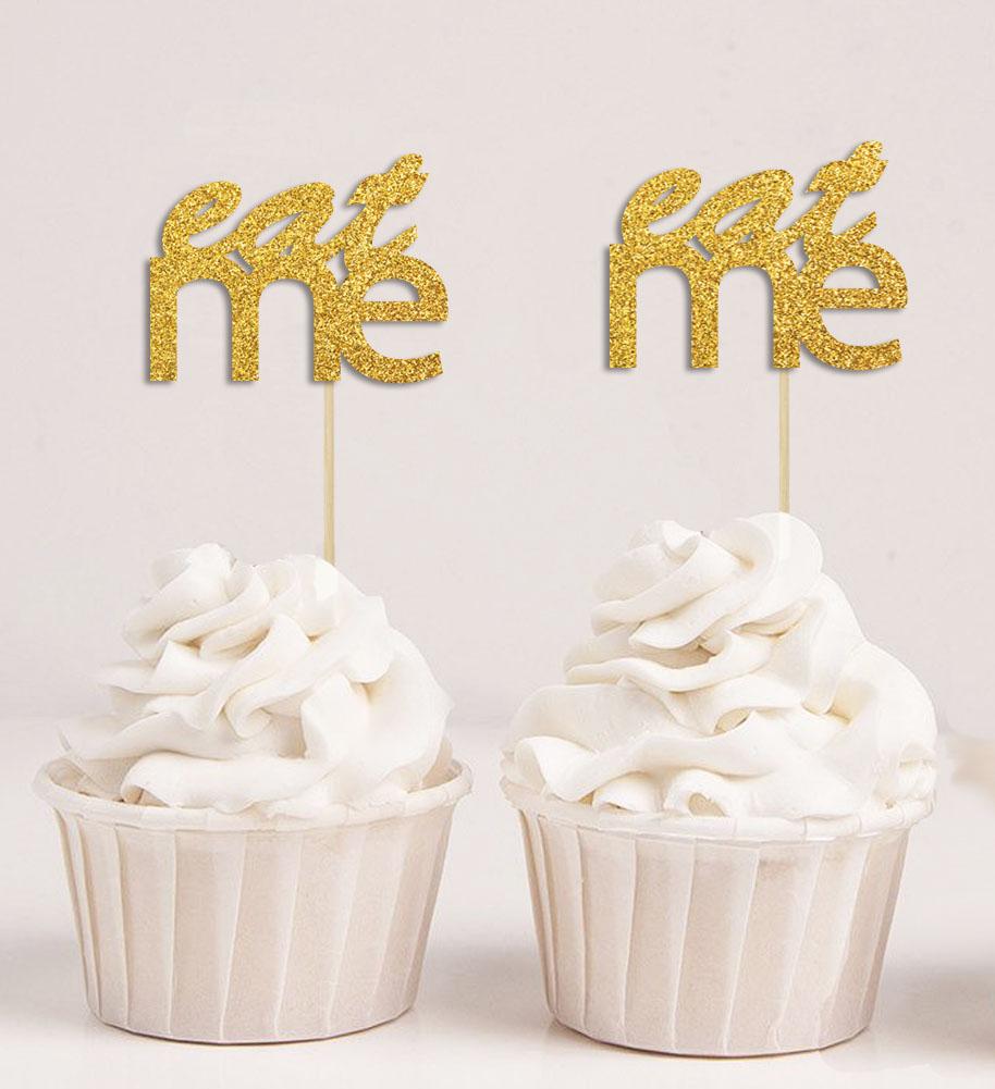 Дарлинг Сувенир| Съешь меня свадебные украшения для кексов | Выбор украшений для десерта для вечеринки в честь рождения ребенка - упаковка