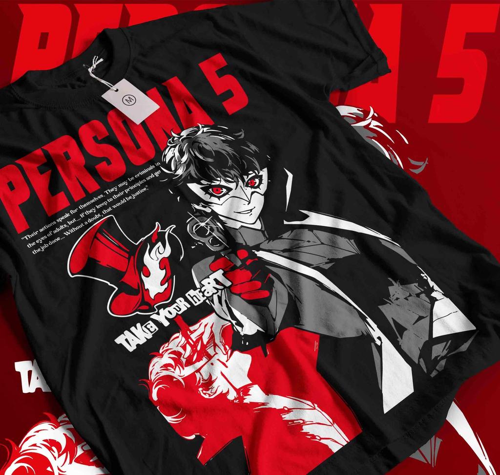 Persona 5, Горо Акечи, Shin Megami Tensei, Подарок для игры, Игровая футболка, Аниме футболка, Манга футболка, Подарок для геймера, Подарок для онлайн-геймера Видеоигра