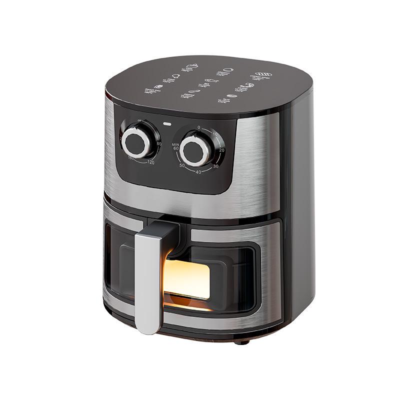 Умная визуальная аэрофритюрница 7 л, сенсорное управление, антипригарное покрытие, совместимость с духовкой, 110 В / 220 В.