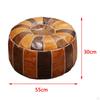 Premium Handmade Bohemian PU Leather Pouf Cover Foot Stool Unfilled Storage Ottoman Floor Cushion