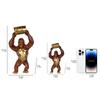 Wood-grain Gorilla Sculpture Resin Animal Sculpture Decorative Piece for Home, Bedroom, Living Room, Study, and Counter