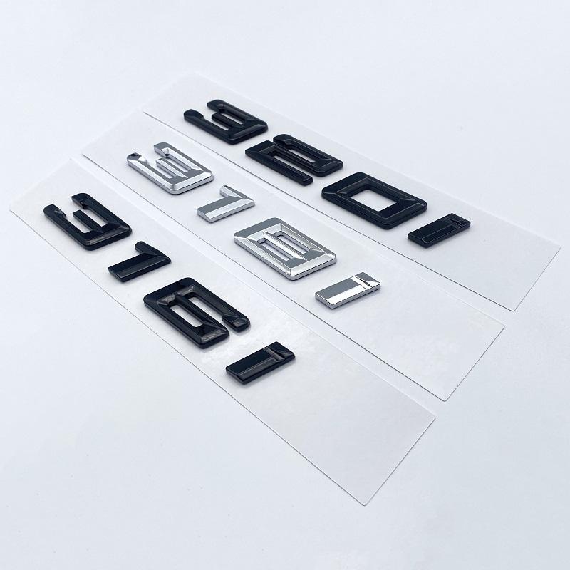 Новые цифры и буквы шрифта 316i 318i 320i 325i 328i 330i 340i GT ABS эмблема для BMW 3 серии E90 E46 F30 логотип багажника автомобиля