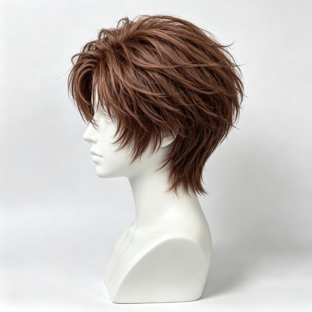 He Wei's Anime-Inspired Short Straight Wig: Full-Head Style for Everyday Performances and Photo Shoots