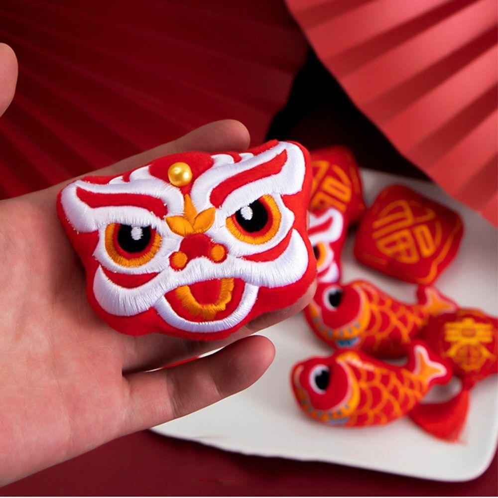 Lucky Spring Festival Pin Cute Chinese Style Pin Kawaii Lion Dance Brooch Spring Festival