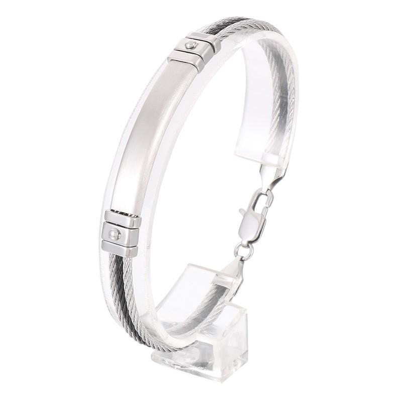 6mm Stainless Steel Three Wire Mesh Chain Bracelet for Men Women Silver&Gold Color Punk DIY Name Fashion Jewelry Gift