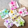Plumeria Hair Claw Clip for Women Retro Flower Hair Grip for Half Up, Side or Back Hairstyles