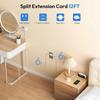 12FT Length Twin Extension Cord 2 USB-A Ports Split Power Strip  Overload Protectio