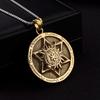 Hexagram Gold Titanium Steel Pendant, Popular Item, Retro Stainless Steel Necklace Jewelry