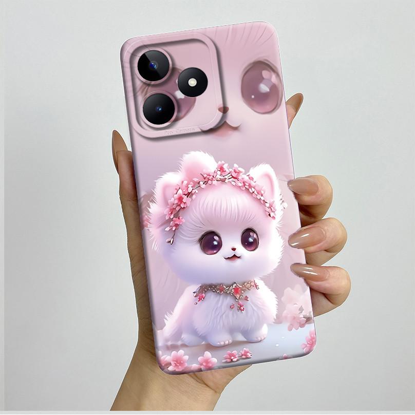 Чехол для Realme C51 C53 RMX3830 RMX3760 Красивый Цветок Полностью Задняя Крышка для RealmeC51 C53 C61 C63 C 51 S Мягкий Силикон Funda