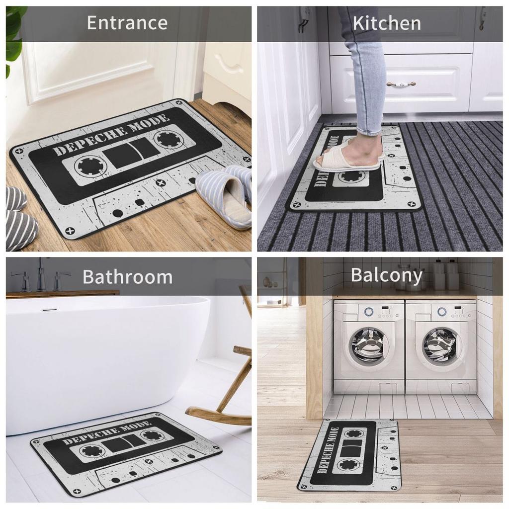 D-depeches Modes Группа Винтажная Кассета Белый Коврик для Двери Пылезащитный Ковер Ковер Кухонный Вход Домашний Коврик для Комнаты Коврик для Ног Коврики