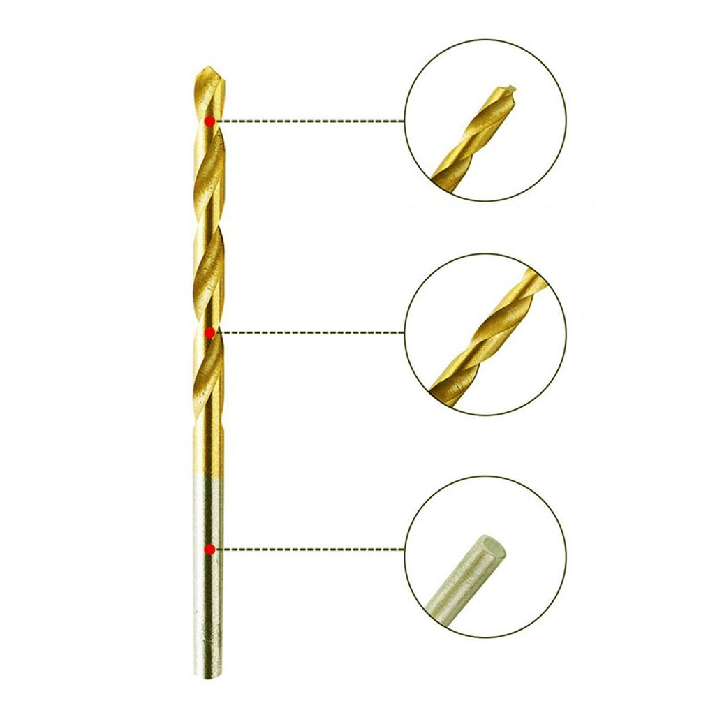 50 шт. титановых сверл для закручивания теста, набор инструментов для электрических дрелей с высокоскоростным хвостовиком 1-3 мм