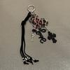 Stylish Leopard Print Heart Keyring Acrylic Pendant Keychain Bag Charm for Women Lady Fashion Accessories