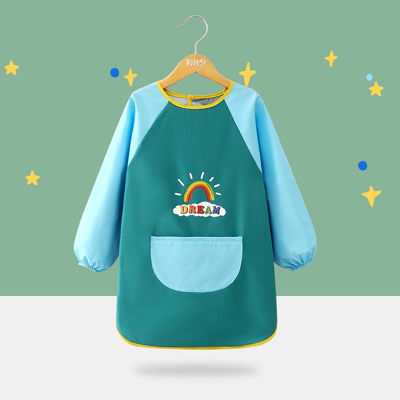 Детская водонепроницаемая одежда для рисования, чехол для детского сада, нагрудник для столовой, водонепроницаемые фартуки для мальчиков и девочек