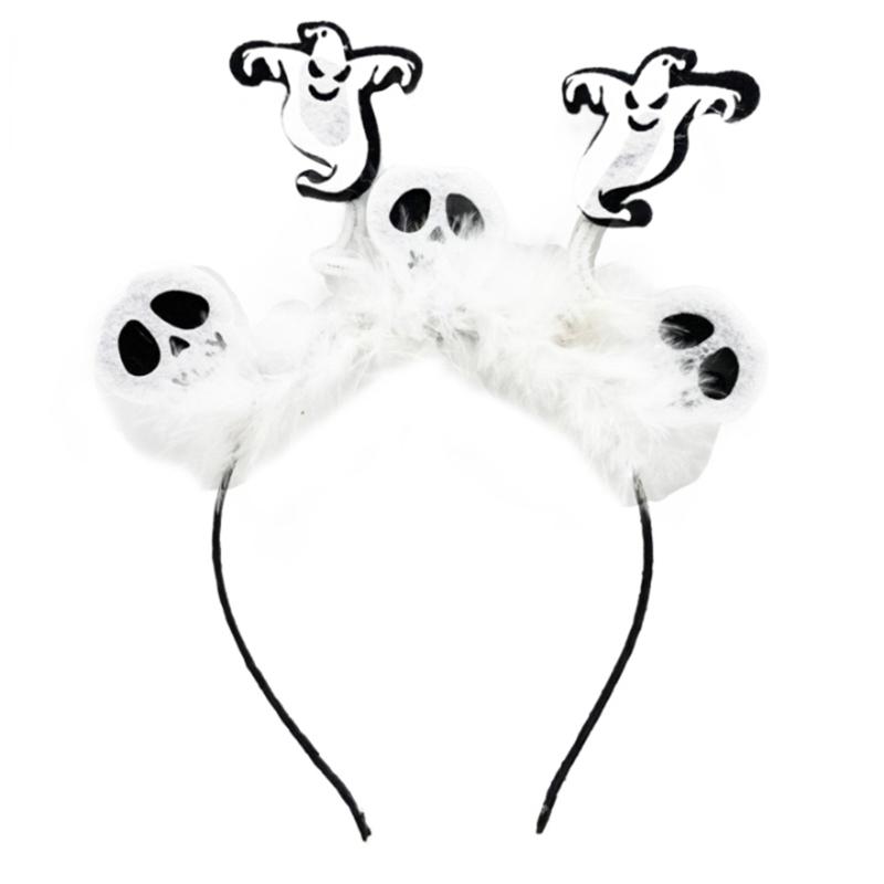 Adult Teens Headband Wing&Skull&Pumpkin Shape Hair Hoop Halloween Party Headpiece Woman Girls Cosplay Costume Hairband