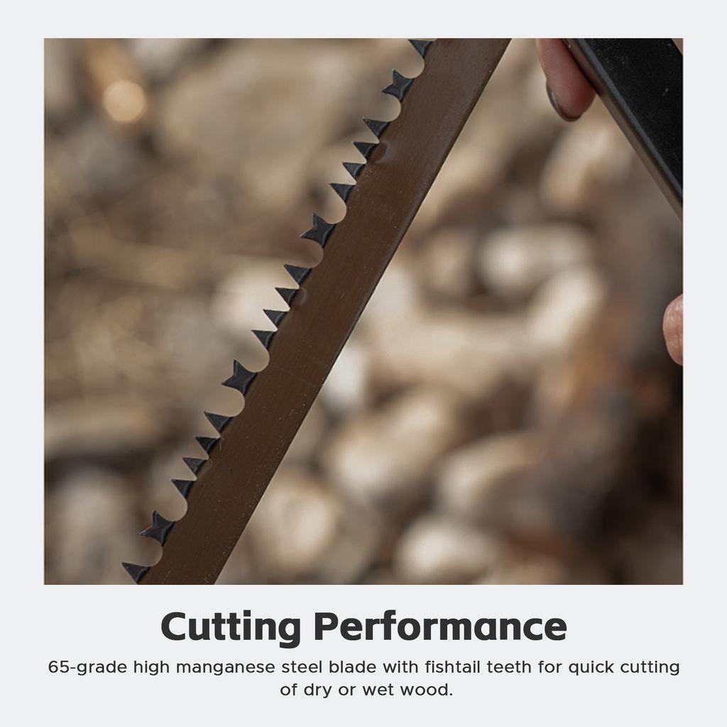 Лезвие для складной пилы Туристическая пила для выживания Дуговая пила для сухой и влажной древесины Резка деревьев Высокомарганцовистая сталь Легкое