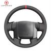 Black Faux Leather Hand-stitched No-slip Soft Car Steering Wheel Cover Braids For Isuzu D-MAX 2007 2008 2009 2010 2011