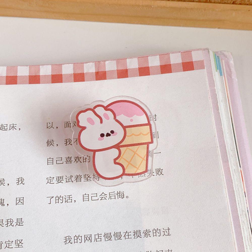 Cartoon Index Clamp Office Supplies Paper Clip Transparent Clip Binder Clips Snacks Sealing Clip