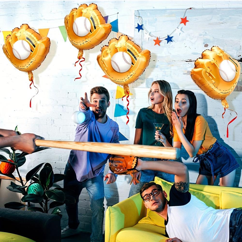 8-Pack Baseball Glove Balloons, Baseball Glove Foil Balloons, Suitable for Sports Themes, Baseball-Themed Party Decorations