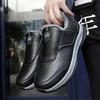 Классические зимние кожаные мужские ботинки Плюшевые теплые мужские сноубутсы Водонепроницаемые римские мужские рабочие ботинки Новый большой размер Уличные теплые ботинки