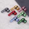 2Pcs/Set Aluminum Alloy Valve Motorcycle Valve Stems Rim 90 Degree Angle Motorcycle Wheel Tire Tubeless Valve Caps