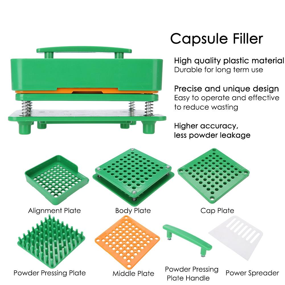 64 Holes Empty Capsule Filler Powder Spreader Plates Capsules Filling Tool 0# Chinese Edition