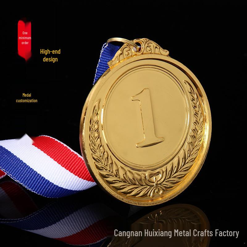 Spot Universal Medals: Gold, Silver, Bronze - Personalized Sports Meet Medals for Kids, Includes Numbers 1, 2, 3 and Custom Logo Printing