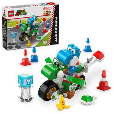 LEGO Super Mario Mario Kart – игрушка Yoshi Bike подарок на день рождения Block Mario Goods Game 72031