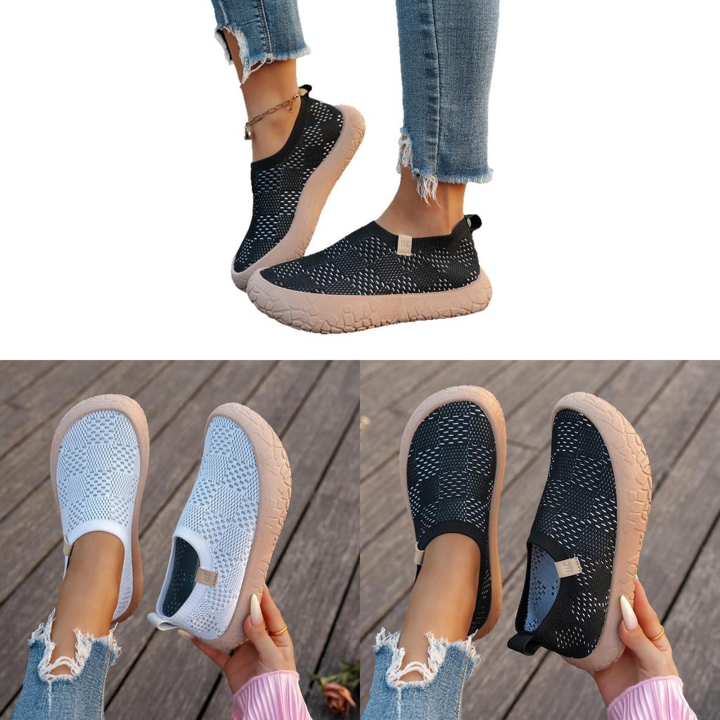 Womens Casual Sneakers With Eva Thick Sole And Lightweight Mesh For Spring Autumn Wear