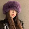 Утолщенная роскошная плюшевая шляпа корейская зимняя пушистая шляпа модная шляпа-ведро из искусственного меха женская