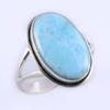 Natural Republic Larimar Gemstone Handmade 925 Sterling Silver Ring S.9.5" o4W22
