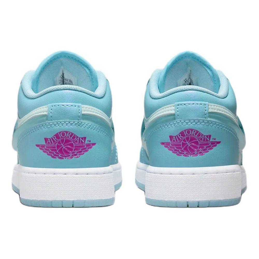 Детские кроссовки Air Jordan 1 Low SE GS Aquarius Blue Glacier-Blue Hyper-Violet FN7366-400