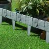10/20pcs Garden Fence Imitation Stone Plant Support Stake Outdoor Edging Decorative Border DIY Lawn Yard Landscape Plant Fence