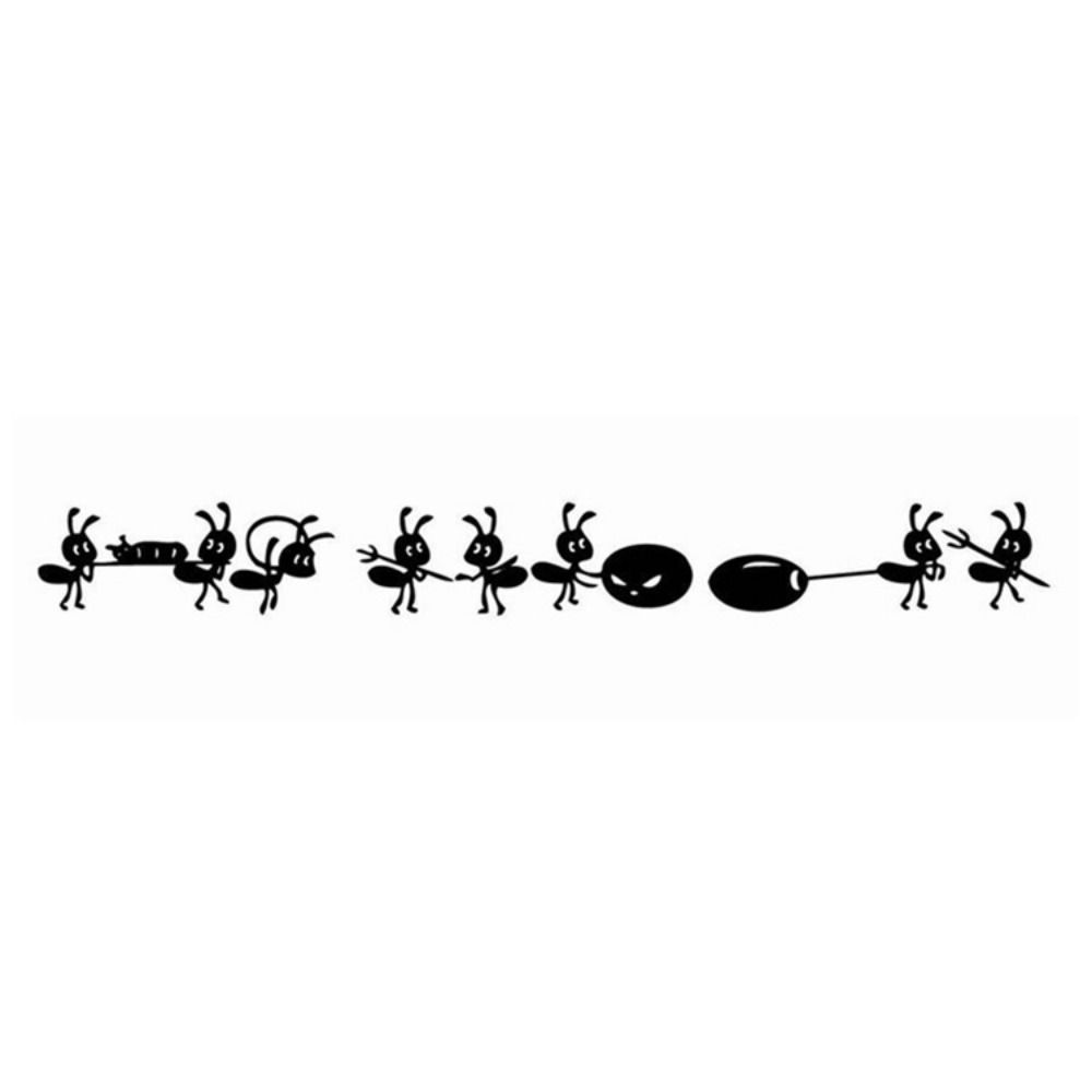 Mural Art Ants Move Wall Sticker Black Window Painting Stickers Ant Wallpaper Children's Rooms