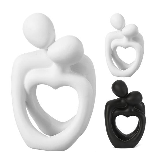 Скульптура пары Yousheng, минималистская статуя обнимающихся влюбленных из смолы, настольная абстрактная статуэтка пары для домашнего декора, подарка на годовщину и день святого Валентина