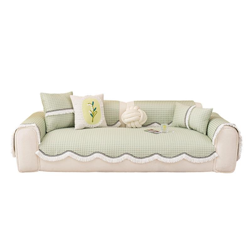 Small Fresh And Cool Bean Sofa Cushion, Ice Silk Mat, Non-Slip Seat Cushion, New Summer Model In , All-In-One Full Cover.