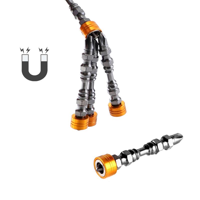 1 шт., 65/110 мм, магнитная электрическая отвертка Phillips, набор бит PH2, двойная головка, шестигранный хвостовик с магнитными кольцами для шурупов для гипсокартона