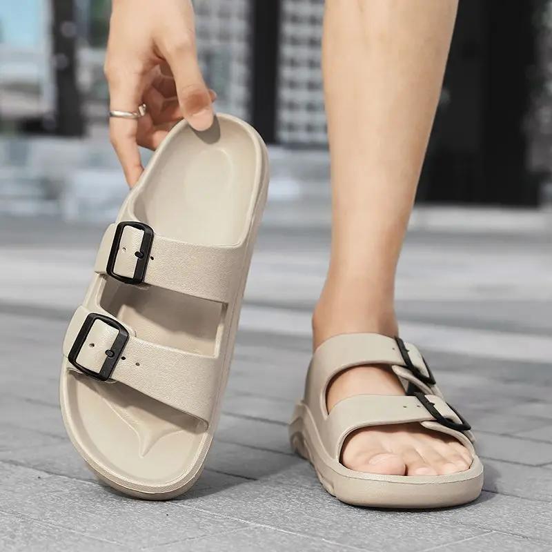 Сабо Сандалии Мужские Пляжные Домашние Мягкие Обувь для Ходьбы Дома Низкая Цена ПВХ Взрослые Тренд 2025 Элегантные Повседневные Тапочки для Мужчин