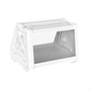 Reptile Terrarium Clear Desktop Habitat Enclosure Double Side Locking Doors Trapezoidal Viewing