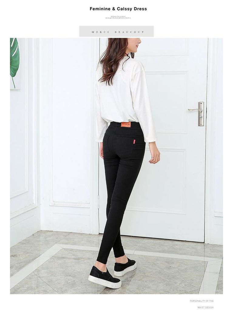 Базовые черные брюки-карандаш большого размера, стройнящие: Тонкая верхняя одежда на весну/осень, леггинсы для женщин